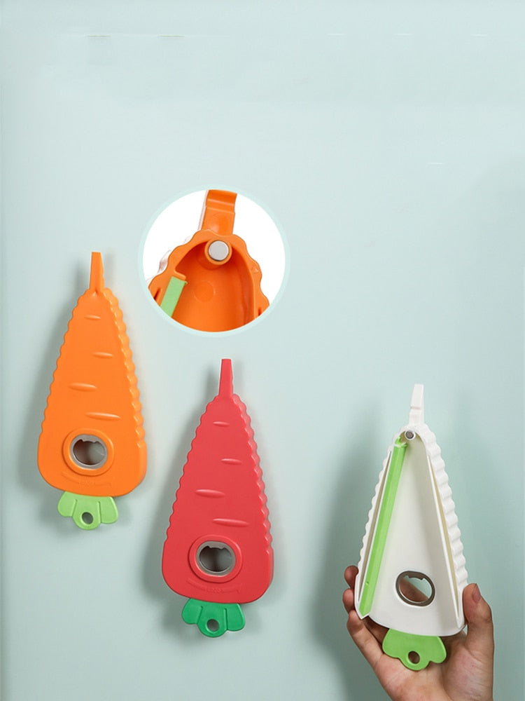 Cartoon Carrot Multi-Purpose Corkscrew Non-slip With Magnet Hangable Lid Opener  Practical Kitchens Good Things