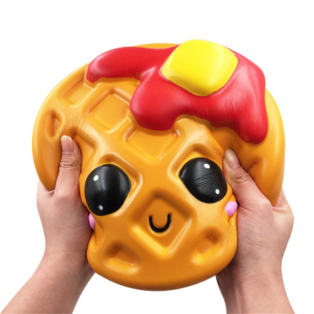 Super Huge Jumbo Cute Cuddly Giant Slow Rising Scented Squishy Squeeze Sensory Waffle Cake Squishies Stress Relief Fidget Toys