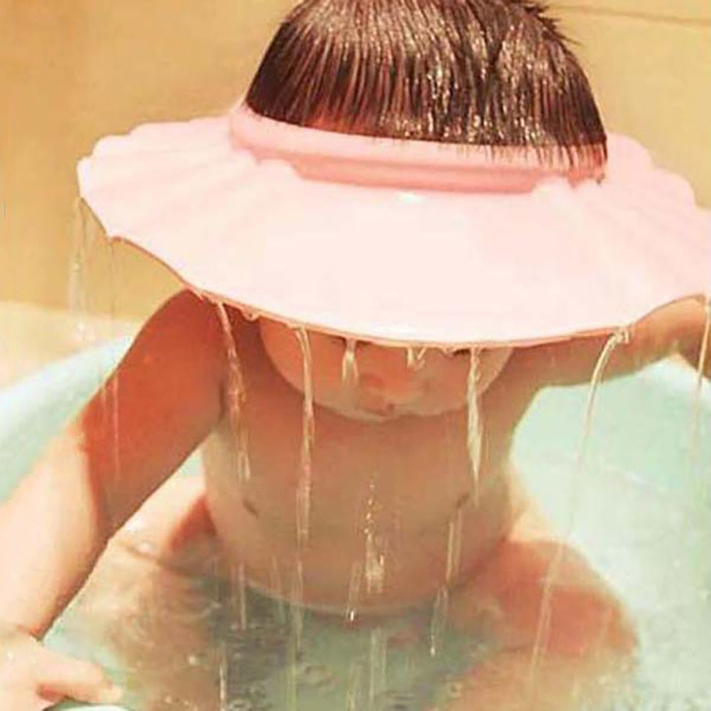 Children&#39;s baby bath shower cap shampoo bath cap adjustable EVA cap waterproof eye protection earmuff headgear shampoo cap