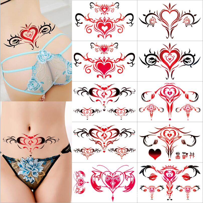 nice Navel Sticker Sexy Navel For Women Waterproof Temporary Fake Body Art Sexy Lasting Simulation Tattoo Sticker T1912