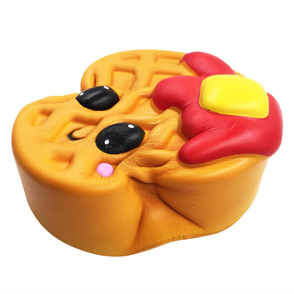 Super Huge Jumbo Cute Cuddly Giant Slow Rising Scented Squishy Squeeze Sensory Waffle Cake Squishies Stress Relief Fidget Toys