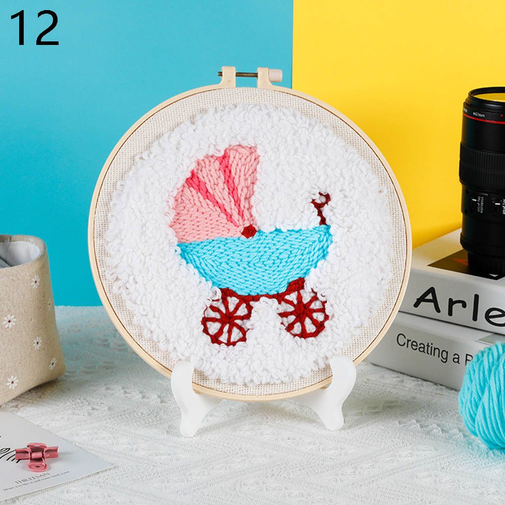 Ornament DIY Crafts Sewing Accessories Needle Thread Needle Punch Embroidery Hoop Poke Embroidery Kit Cross Stitch Kit