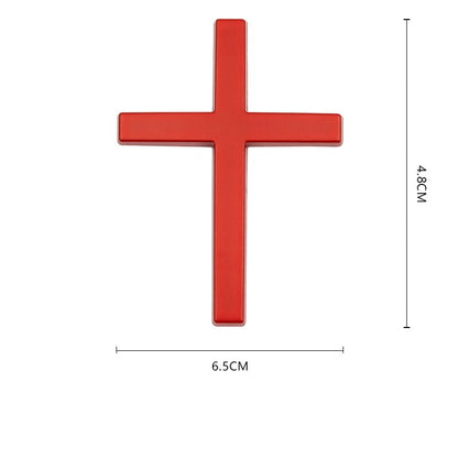 3D Metal Christian Cross Jesus Sticker Side Body Badge Emblem Decal Car Side Fender Rear Trunk Accessories