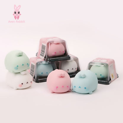 MOLANG Cute Rabbit Soft Rubber Doll Decompression Toys Stress Relief Toy Squeeze Figures Action Kawaii Birthday Gift Mini Model