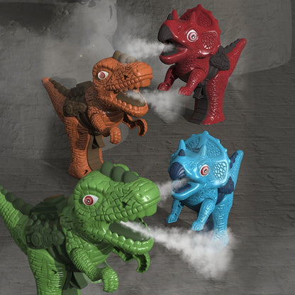 Plastic Dinosaur Spray Fog Gun with Light and Music