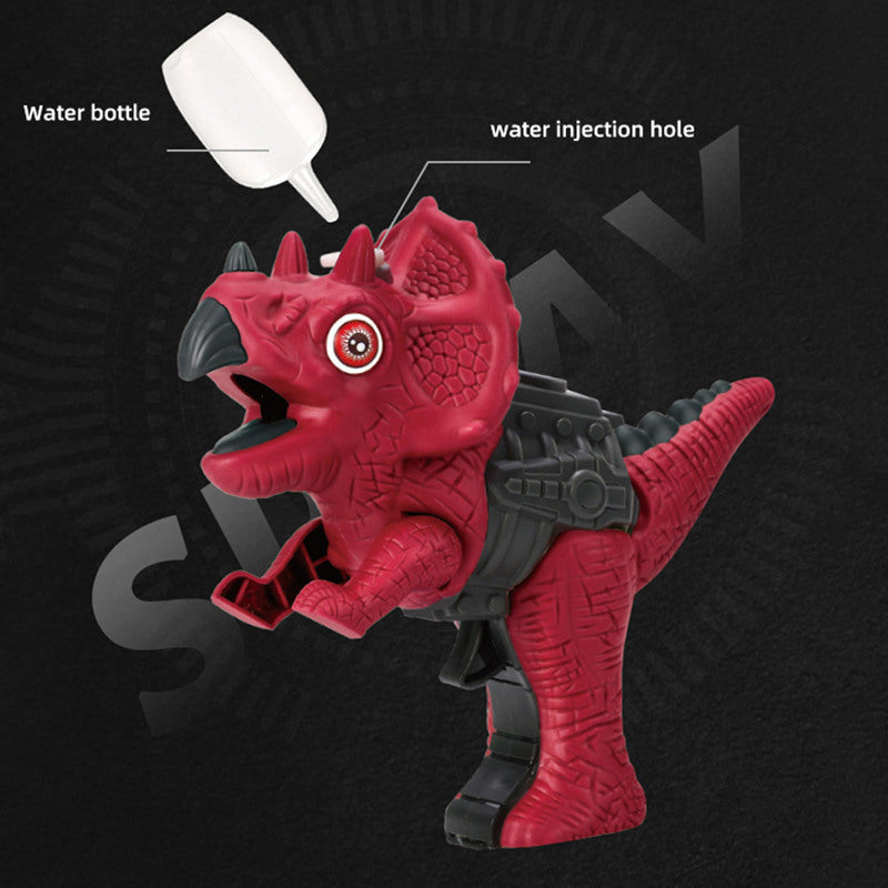 Plastic Dinosaur Spray Fog Gun with Light and Music