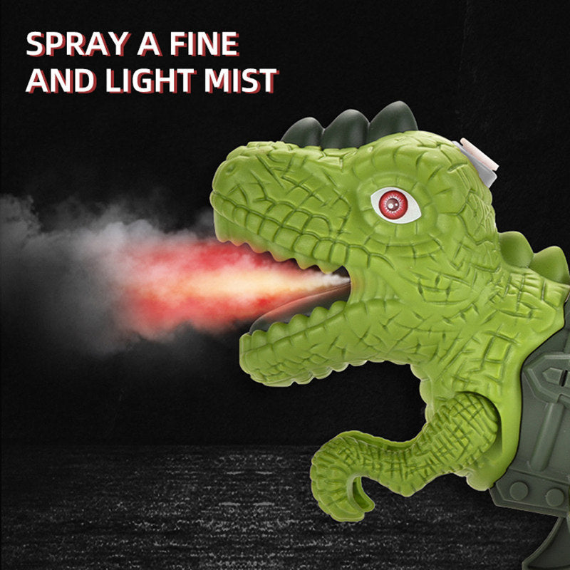 Plastic Dinosaur Spray Fog Gun with Light and Music