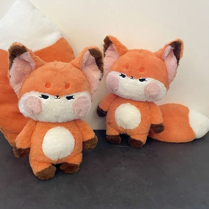 Kawaii Fox Plush Filled Doll Nine Tailed Fox Grow Tail Plush Creative Spoof Pillow Sofa Decoration Toys For Kids Girl Xmas Gifts