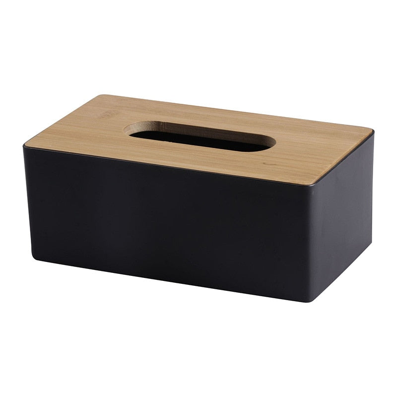 Wooden tissue holder household tissue storage box detachable tissue box elegant and simple