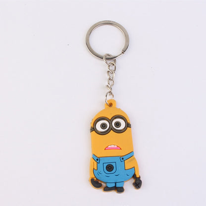 New Anime Little Yellow Man Cartoon Minions Animal Series Bag Pendant Cute Creative Animation Toys Keyring Car Accessories Gifts