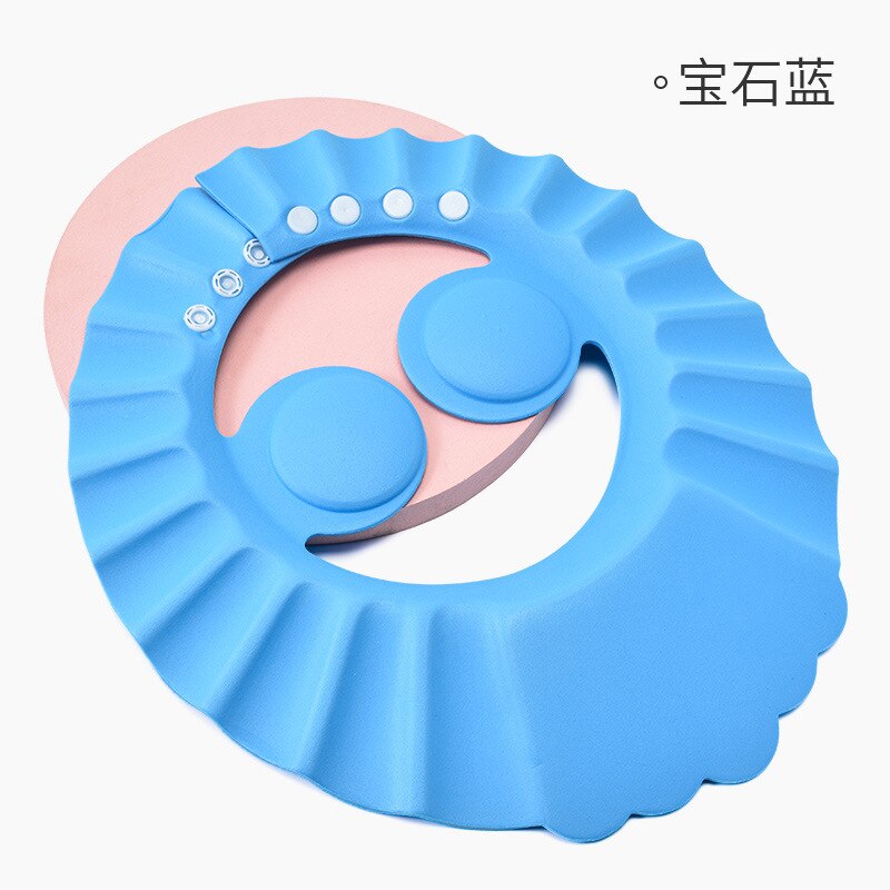 Children Shampoo Cap Crown Baby Shower Cap Adjustable Size Cartoon Bath Visor Infant Hair Shield Ear Protection Waterproof