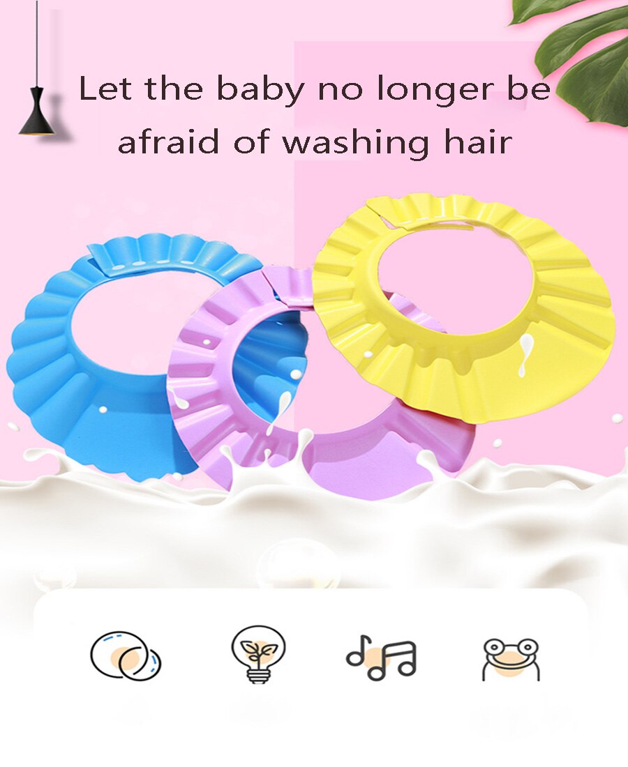 Baby Wash Hair Cap Waterproof Shampoo Hat  Protector  Kids Head Shampoo Cover  Multifunction Bath Accessories Protective visor