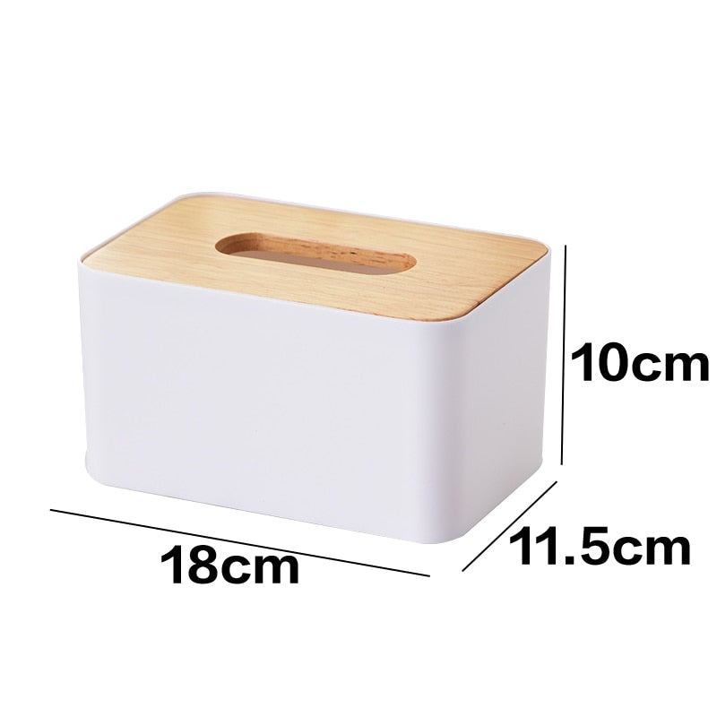 Japanese Tissue Box Wooden Cover Toilet Paper Box Solid Wood Napkin Holder Case Simple Stylish Home Car Tissue Paper Dispenser