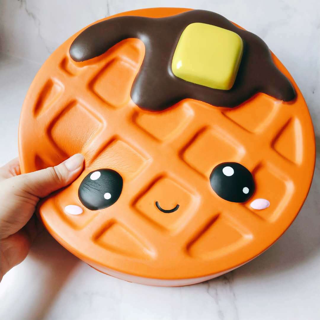 Super Huge Jumbo Cute Cuddly Giant Slow Rising Scented Squishy Squeeze Sensory Waffle Cake Squishies Stress Relief Fidget Toys