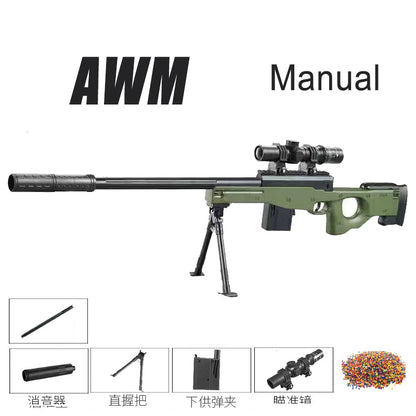 Sniper Rifle M416 Toy Gun Manual 98K AWM Water Gel Blaster Pistol Outdoor Game AirSoft Weapon Pistola For Boy Adults Gift