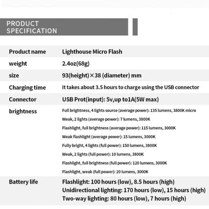 2600mAh Goal Zero Lighthouse Micro Flash Camping Lantern Outdoor Lighting Emergency Mini Led Falshlights USB Rechargeable ゴールゼロ