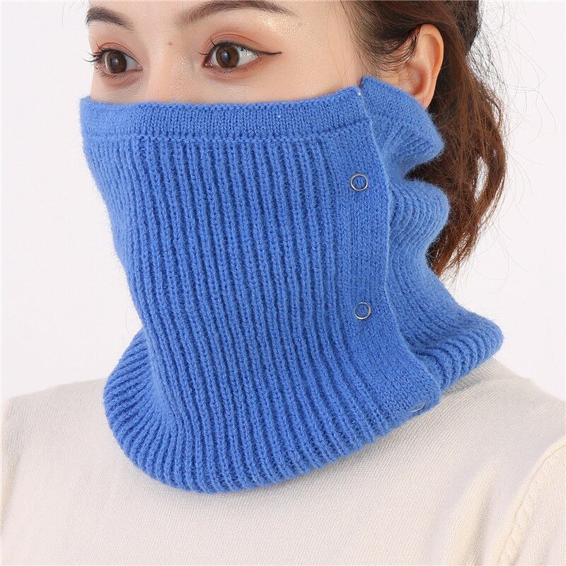 Thermal Hiking Scarves Neck Warmer Outdoor Fishing Cycling Skiing Half Face Cover Button Thick Keep Warm Sport Riding Scarf Mask