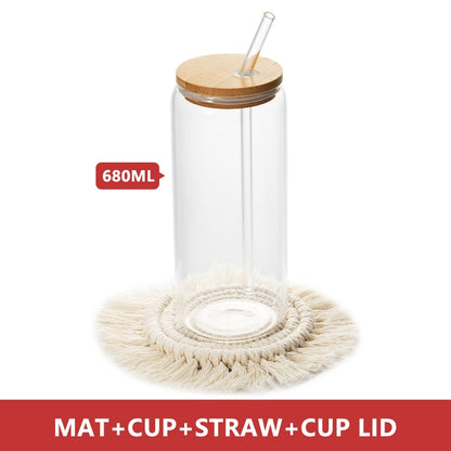 Home Creative Cotton Braid Coaster Handmade Macrame Cup Cushion Bohemia Style Non-slip Cup Mat