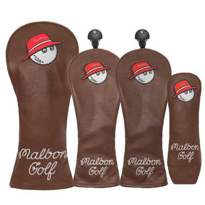 Golf Club #1 #3 #5 Wood Headcovers Driver Fairway Woods Cover PU Leather Head Covers Golf Putter Cover