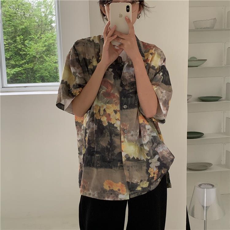 XEJ Chiffon Blouse Women 2021 Women's Summer Tunic Vintage Clothes Female Hawaiian Shirt with Short Sleeve Harajuku Top Women