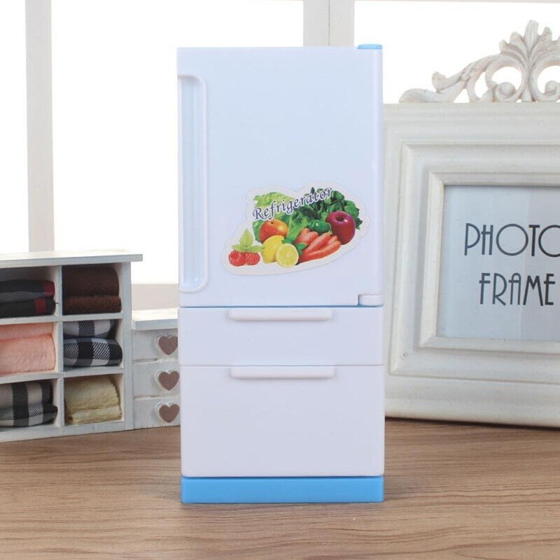 Home Fridge for Barbie Dolls  Derivative Product Dolls Furniture Doll House Accessories  Mini Refrigerator Toy for Kids Children