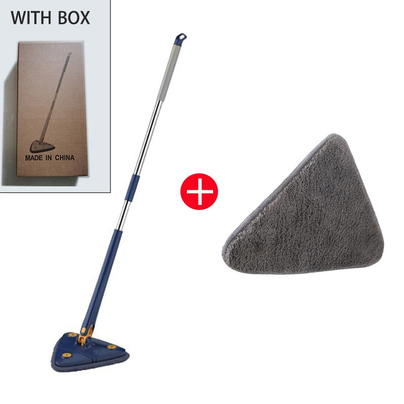 NEW-Extendable Triangle Mop 360° Rotatable Squeeze Mop Floor Cleaning Wet and Dry 1.3m Home Floor Ceiling Windows Cleaning Tools