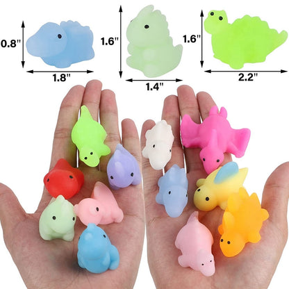 28pcs Mini Squishies Mochi Squishy Toys Party Favors for Kids Kawaii Animal Squishies Dinosaur Squeeze Stress Relief Toys Random