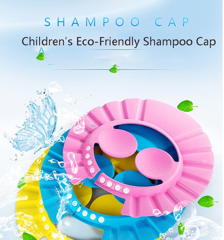 Baby Wash Hair Cap Waterproof Shampoo Hat  Protector  Kids Head Shampoo Cover  Multifunction Bath Accessories Protective visor