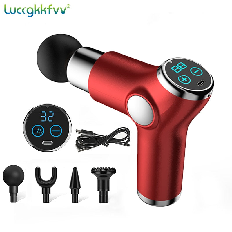 Massage Gun 32 Speed Deep Tissue Percussion Muscle Massager Fascial Gun For Pain Relief Body And Neck Vibrator Fitness