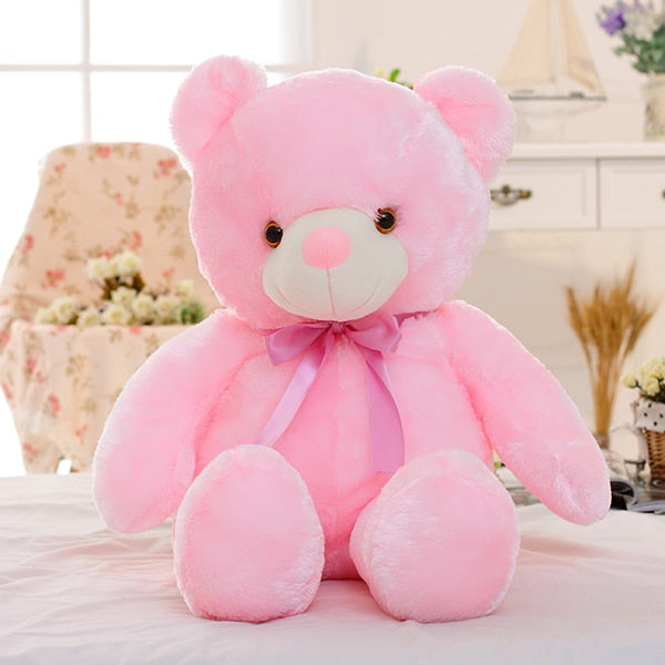 32-50cm Luminous Creative Light Up LED Teddy Bear Stuffed Animals Plush Toy Colorful Glowing Teddy Bear Christmas Gift for Kid