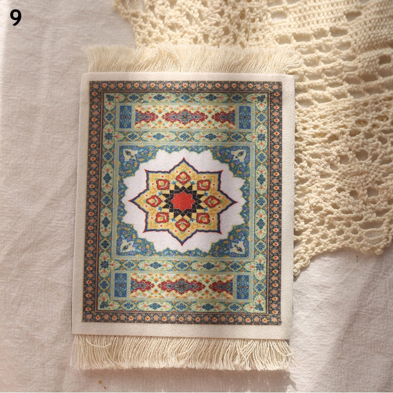 Handmade Bohemian Tassel Table Mat INS Persian Retro Non Slip Dining Table Mat Kitchen Accessories Decoration Home Pad Coaster