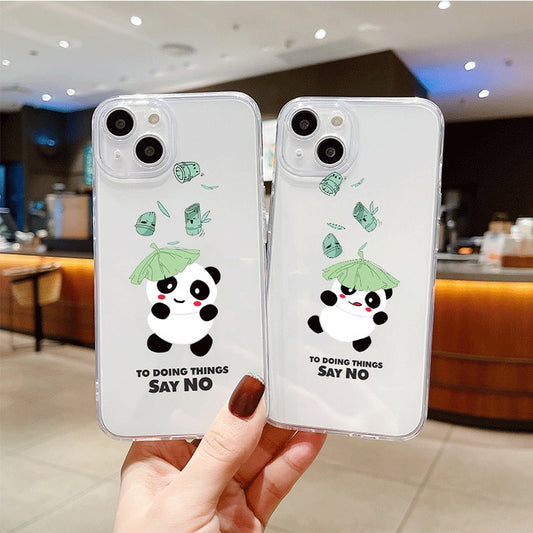 Cute Cartoon Animal Giant Panda Soft Silicone Phone Case For IPhone8 7 11 12 13 Pro Max X XS Max XR Plus SE2 SE3 7Plus MINI