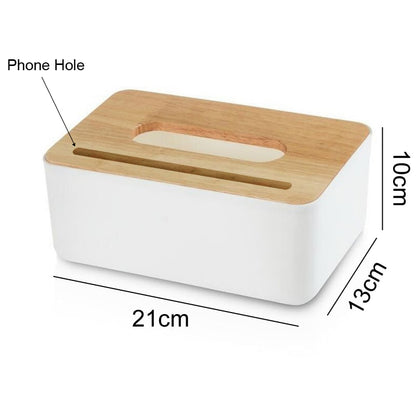 Japanese Tissue Box Wooden Cover Toilet Paper Box Solid Wood Napkin Holder Case Simple Stylish Home Car Tissue Paper Dispenser