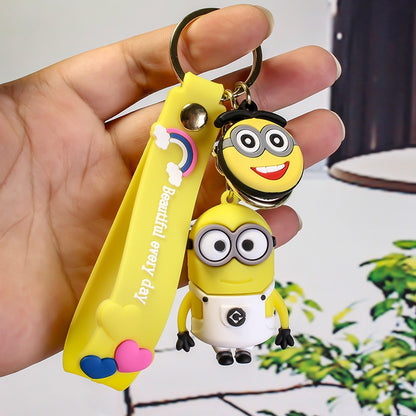 New Anime Little Yellow Man Cartoon Minions Animal Series Bag Pendant Cute Creative Animation Toys Keyring Car Accessories Gifts