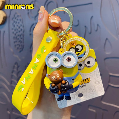 New Anime Little Yellow Man Cartoon Minions Animal Series Bag Pendant Cute Creative Animation Toys Keyring Car Accessories Gifts