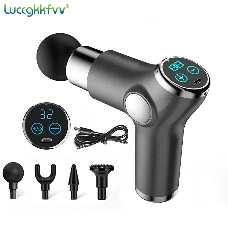 Massage Gun 32 Speed Deep Tissue Percussion Muscle Massager Fascial Gun For Pain Relief Body And Neck Vibrator Fitness