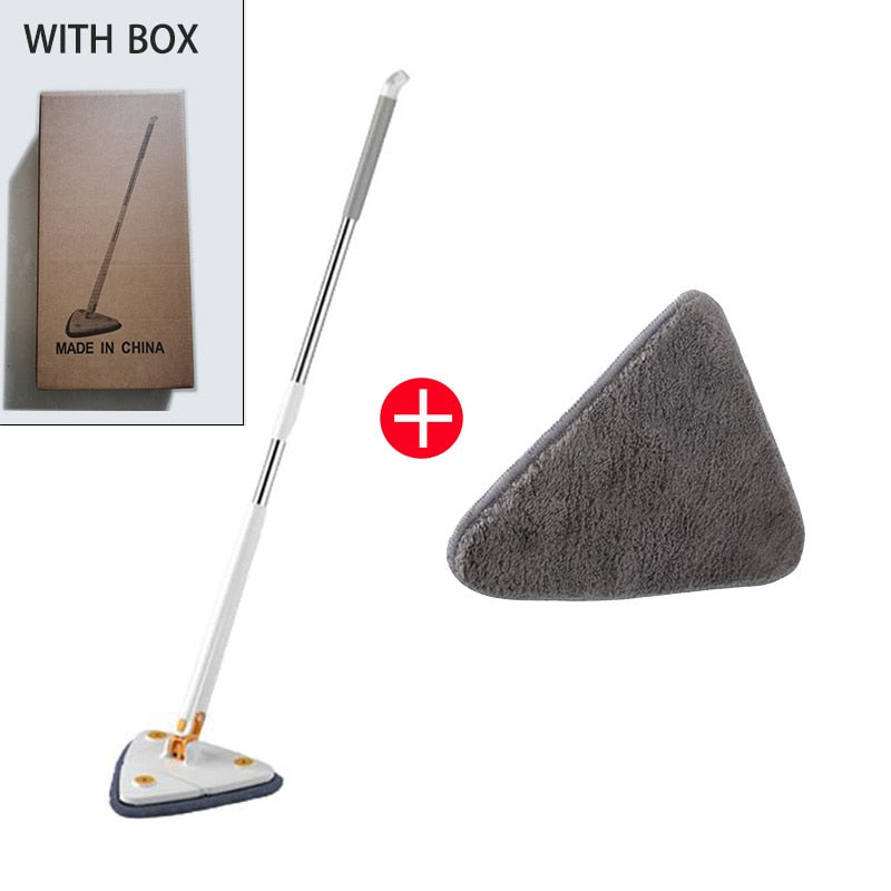 NEW-Extendable Triangle Mop 360° Rotatable Squeeze Mop Floor Cleaning Wet and Dry 1.3m Home Floor Ceiling Windows Cleaning Tools