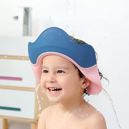 Children Shampoo Cap Crown Baby Shower Cap Adjustable Size Cartoon Bath Visor Infant Hair Shield Ear Protection Waterproof