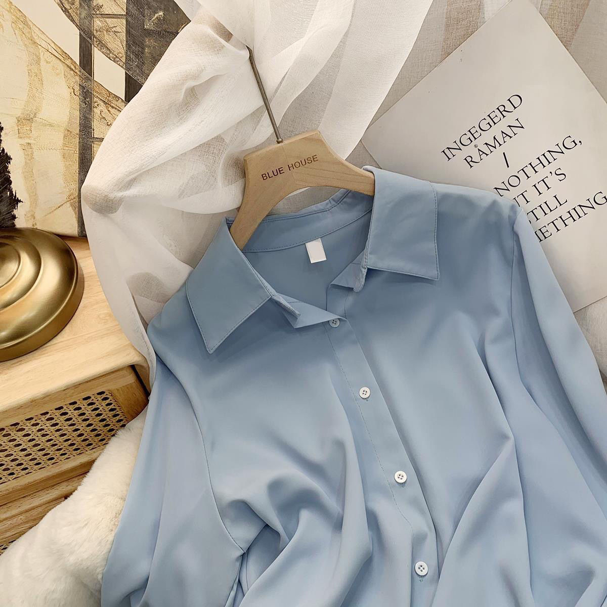 XEJ Chiffon Blouse Women's White LongSleeve Tops Spring 2022 Korean Fashion Shirt Solid Color Niche Loose Shirt Women Plus Sizes