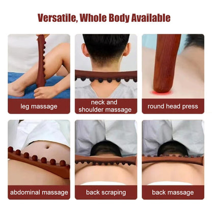 Wooden Therapy Massager Roller Trigger Point Massager Stick for Fascia Cellulite Muscle &amp; Abdomen Body, Muscle Belly Relief Tool