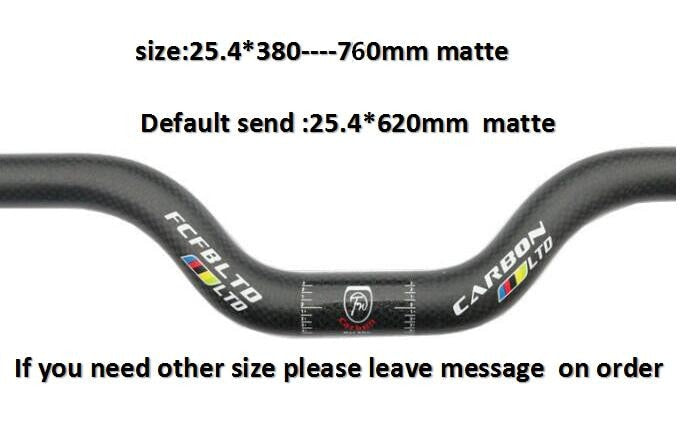 FCFB carbon fiber bicycle handlebar matt / glossy mountain bike carbon handlebar31.8/25.4/mm  600mm - 760mm mtb bicycle parts