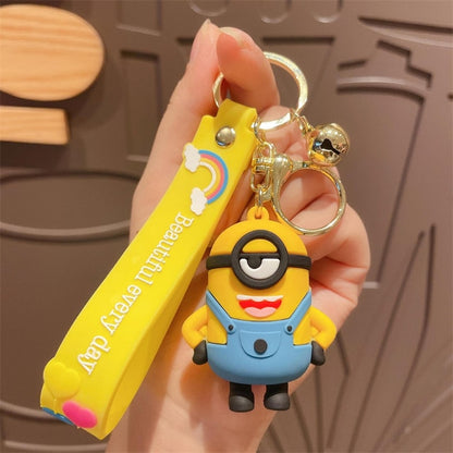 New Anime Little Yellow Man Cartoon Minions Animal Series Bag Pendant Cute Creative Animation Toys Keyring Car Accessories Gifts