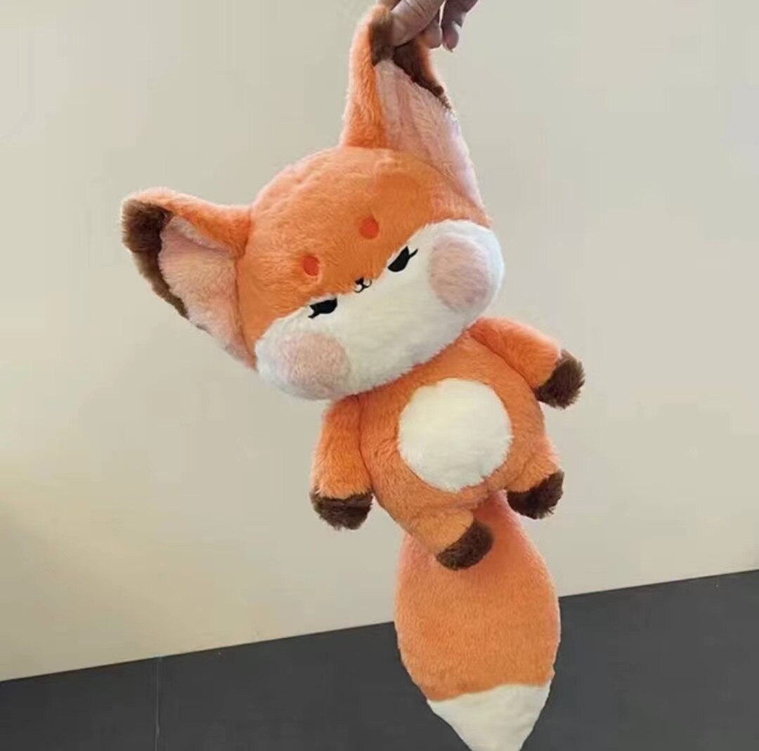 Kawaii Fox Plush Filled Doll Nine Tailed Fox Grow Tail Plush Creative Spoof Pillow Sofa Decoration Toys For Kids Girl Xmas Gifts