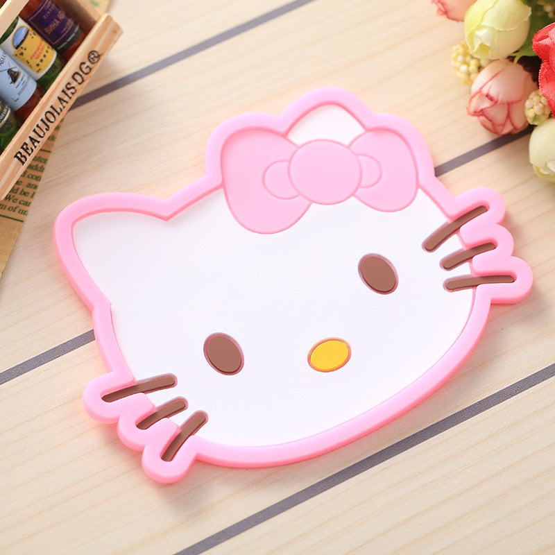 Creative Cartoon Cute Animal Coaster Silicone Thermal Insulation Non-Slip Mat Practical Tea Coaster Bowl Mat Small Plate Mat