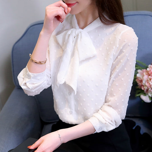 Women Tops Solid Chiffon Blouse Shirt Fashion Womens Tops And Blouses 2021 Women Clothing Blusas Femininas Shirt A633