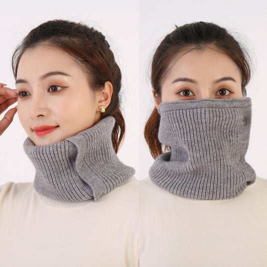 Thermal Hiking Scarves Neck Warmer Outdoor Fishing Cycling Skiing Half Face Cover Button Thick Keep Warm Sport Riding Scarf Mask