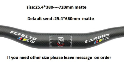 FCFB carbon fiber bicycle handlebar matt / glossy mountain bike carbon handlebar31.8/25.4/mm  600mm - 760mm mtb bicycle parts