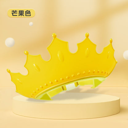 Children Shampoo Cap Crown Baby Shower Cap Adjustable Size Cartoon Bath Visor Infant Hair Shield Ear Protection Waterproof Cover