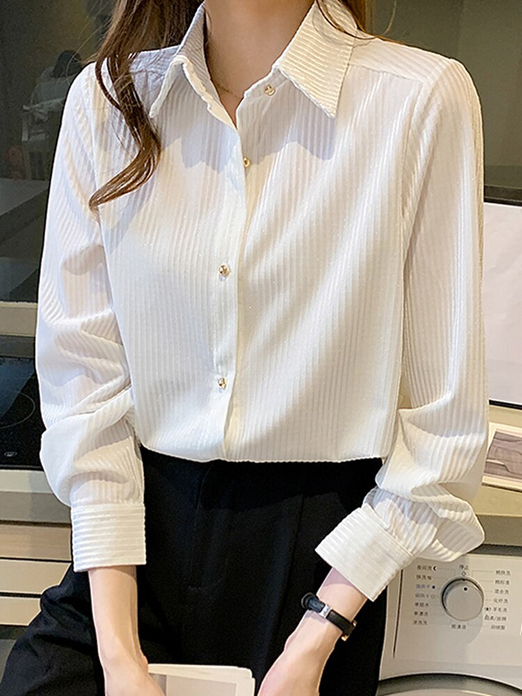 Long Sleeve Blouse Women Turn Down Collar Velour Velvet Blouse Shirt Women Tops Blusas Mujer De Moda 2022 Blouses Shirts F356