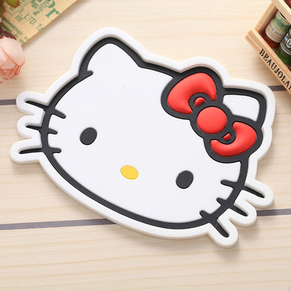 Creative Cartoon Cute Animal Coaster Silicone Thermal Insulation Non-Slip Mat Practical Tea Coaster Bowl Mat Small Plate Mat